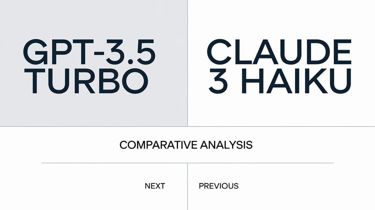 Comparative Analysis of GPT-3.5 Turbo and Claude 3 Haiku