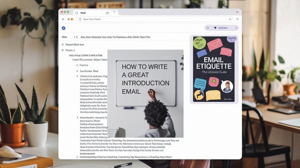 A screen shot of a Gmail app with a draft email.The subject of the email is "How to Write a Great Introduction Email".