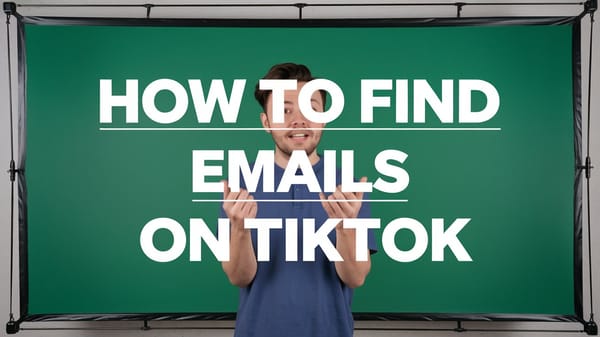 A video of someone explaining how to find emails on TikTok.