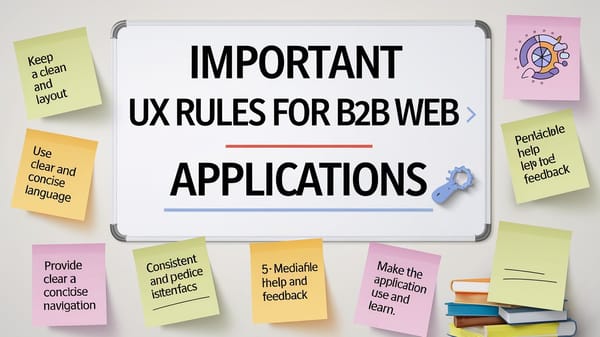 A visual representation of the important UX rules for B2B web applications.