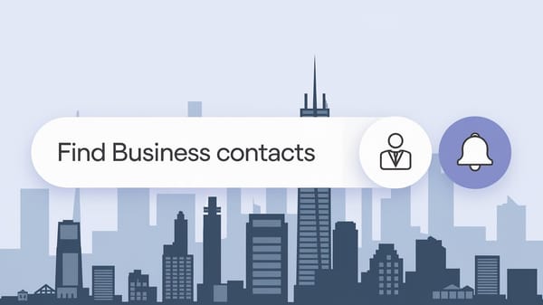 A search bar with the text "Find Business Contacts". There are two icons on the right side of the search bar.